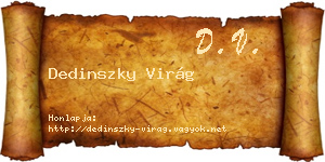 Dedinszky Virág névjegykártya