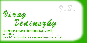 virag dedinszky business card